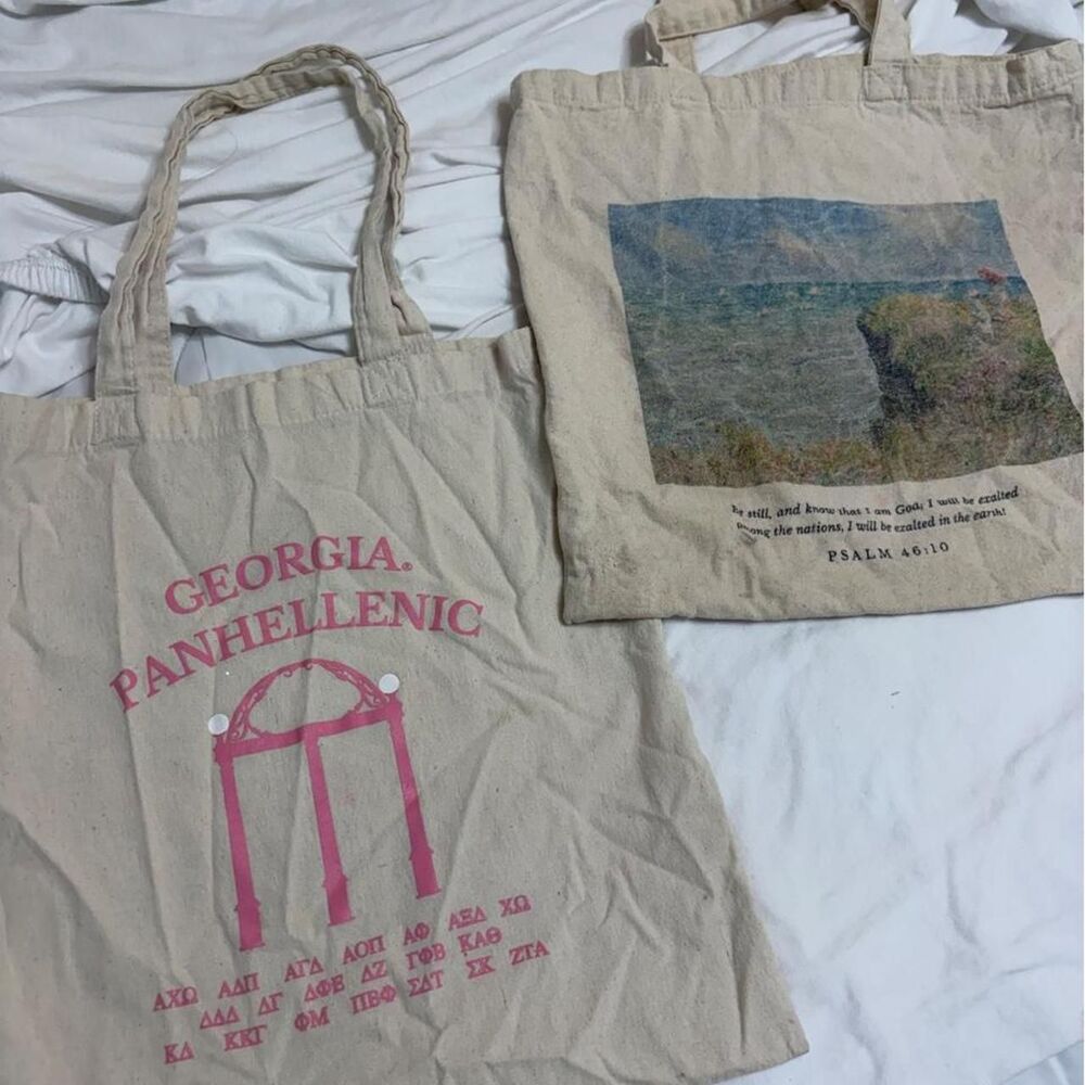 TOTE BAGS Tote Bag Set UGA Bulldogs Game Day College Athens GA Reusable Bags Lot